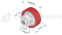 Görgő 26mm Versus / Kögel