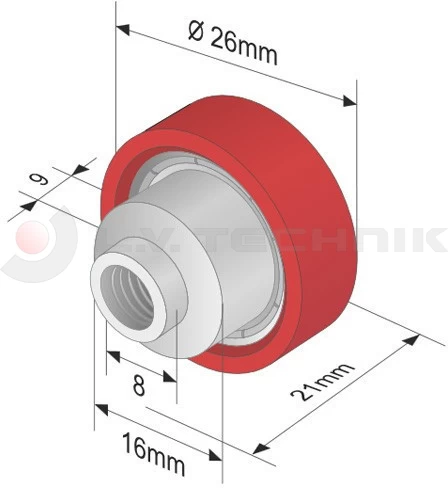 Görgő 26mm Versus / Kögel