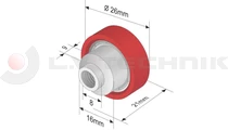 Görgő 26mm Versus / Kögel