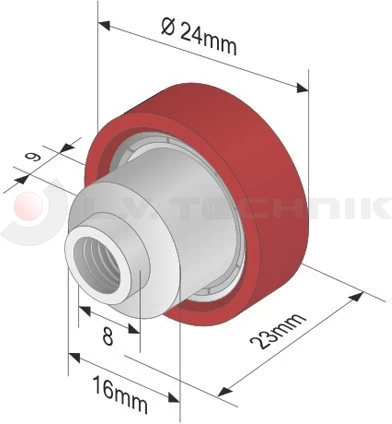 Görgő 24mm Versus / Kögel