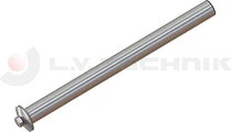 Mudguard support tube 42/740mm 1 screw