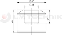 Rubber buffer round 58x48