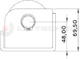 Roller bumper MINI zinc plated housing