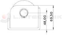 Roller bumper MINI zinc plated housing