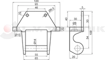 Tipper hinge 30mm