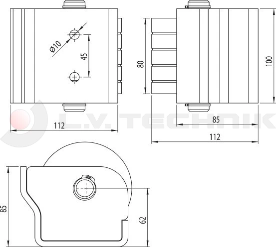 Roller bumper zinc plated housing