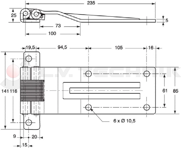 Door hinge zp