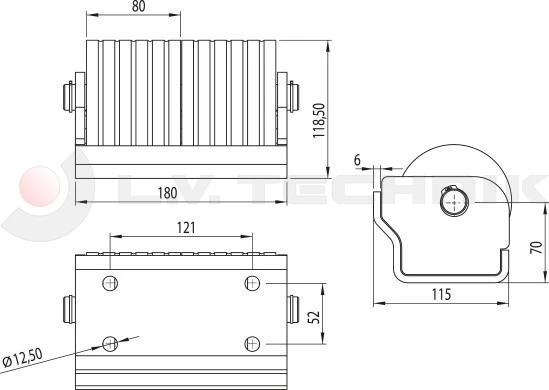 Double roller bumper zinc plated housing