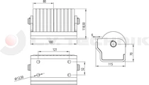 Double roller bumper zinc plated housing