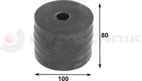 Rolling bumper 100x80 rubber