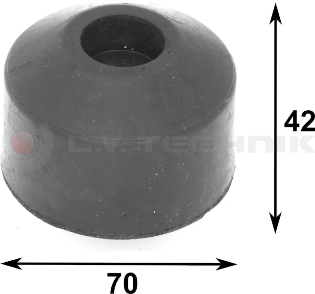 Rubber buffer round 70x42