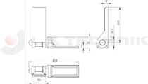 Hinge to weld 14mm