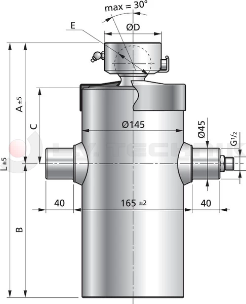 Hydralic cylinder 2057/6stage/7-14t