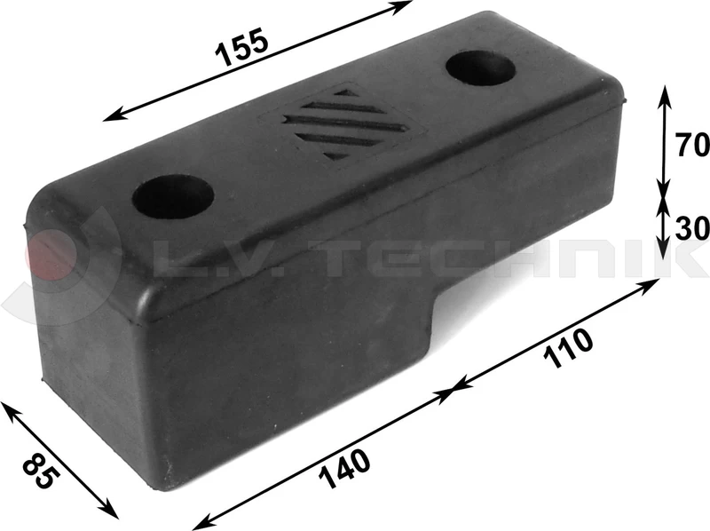 Ütközőgumi lépcsős 2 furatos Schwarzmüller