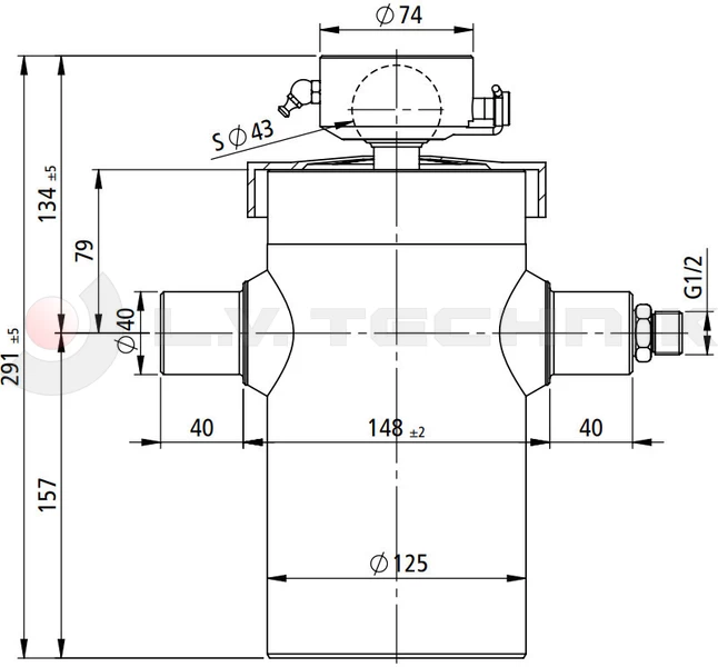 Hydralic cylinder 820/6stage/5-9t kit