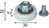 Roller 30mm EDSCHA white
