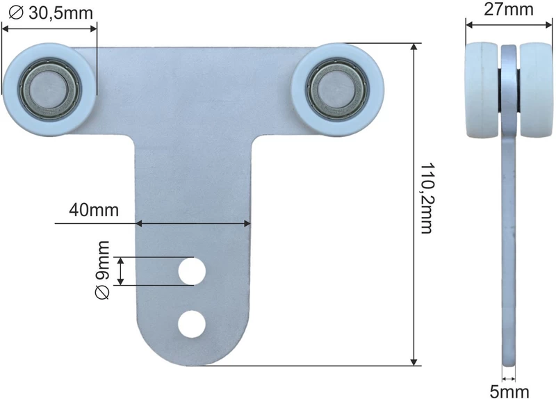 Görgő 30,5mm Schmitz