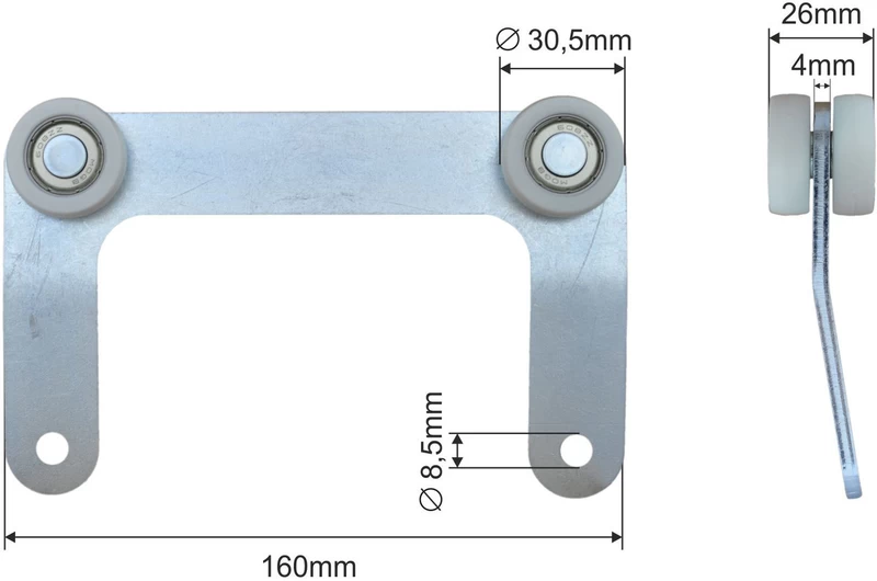 Görgő 30,5mm Schmitz