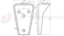 Body mounting bracket Heavy