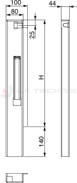 Tipper pillar 800 wedge 30mm front left