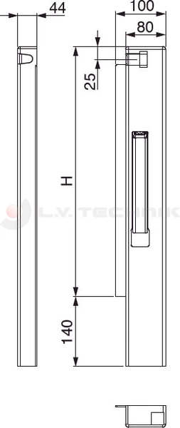 Tipper pillar 800 wedge 30mm front right