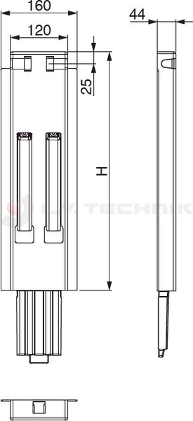 Tipper pillar 800 wedge 30mm middle