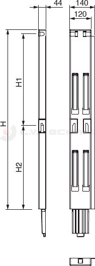 Tipper pillar 1000 wedge 30mm rear right