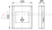 Weldable pocket for pillar 41mm