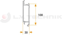 Aluprofile 100mm middle M30R