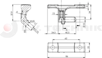 Hinge set 85mm