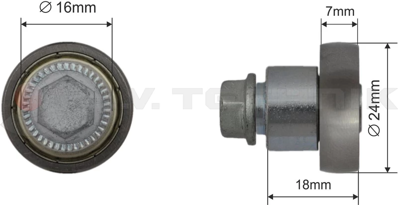 Görgő 24mm Kögel