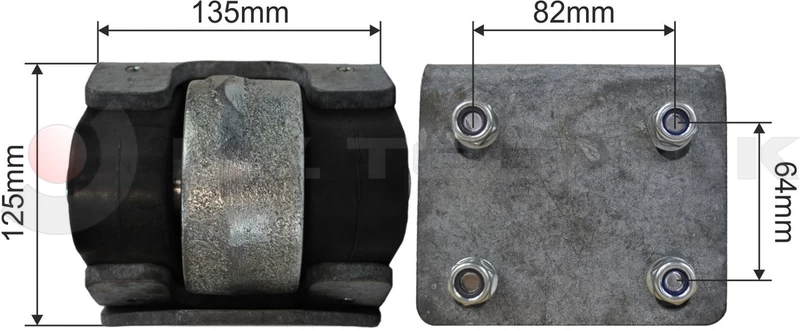 Görgős ütköző Roll-Stop II fém komplett