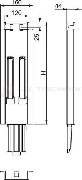 Tipper pillar 600 wedge 30mm middle