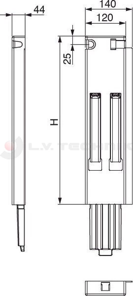 Tipper pillar 600 wedge 30mm rear right