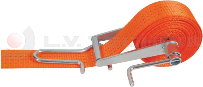 Steel lashing strap rolling-up system