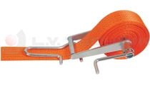 Steel lashing strap rolling-up system