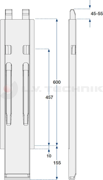 Side Pillar K20 600 with Kinnetop