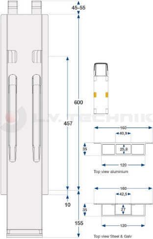 Rakonca Kinnegrip K20 600 középső TOP