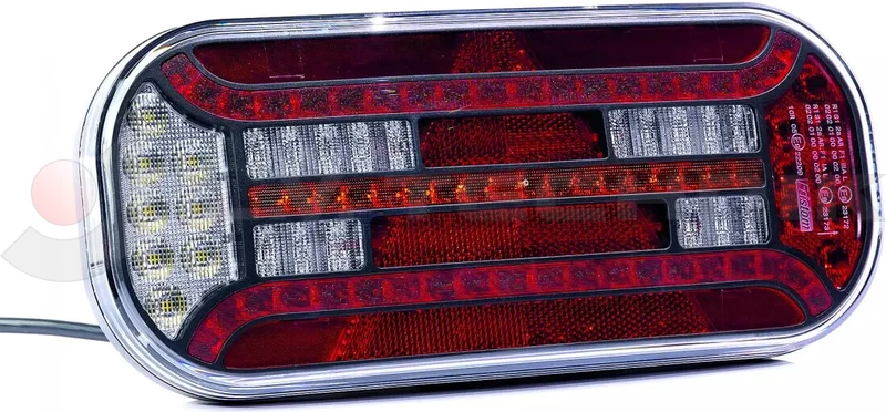 LED rear lamp 6 functions with plate number light left