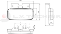 LED clearance lamp yellow 3 functional