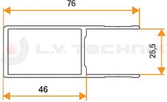 Pinned lock 400mm without ledge left