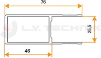 Pinned lock 400mm without ledge left