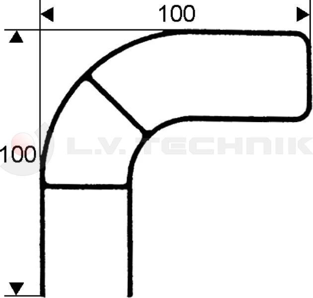 Lateral protection aluminium cover profile L=3000mm