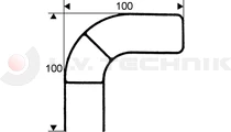 Lateral protection aluminium cover profile L=3000mm