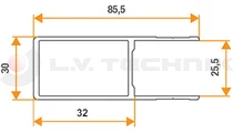 Header 400 mm right