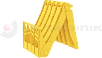 Foldable plastic wheel chock F53