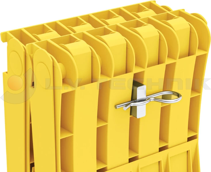 Fixing support for foldable wheel chock double