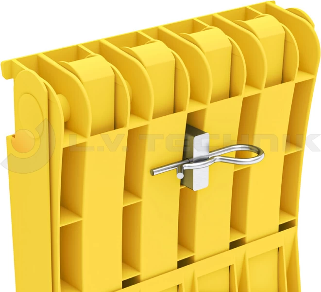 Fixing support for foldable wheel chock