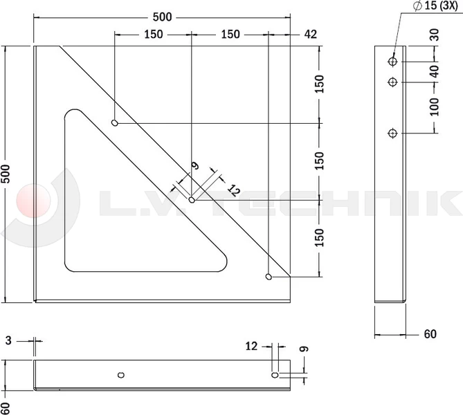 Bracket kit 500x500