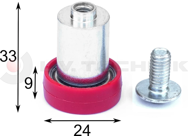 Görgő 24mm 33mm magas